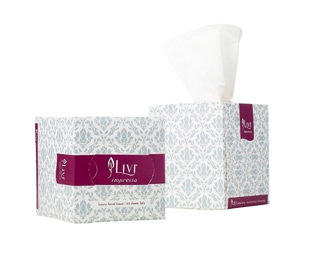 Victorian Cleaning Products | Livi Impressa Facial Tissue – 65s